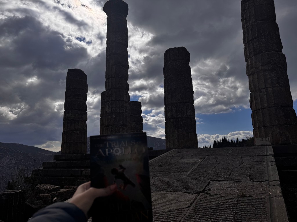 image of temple of apollo with the book